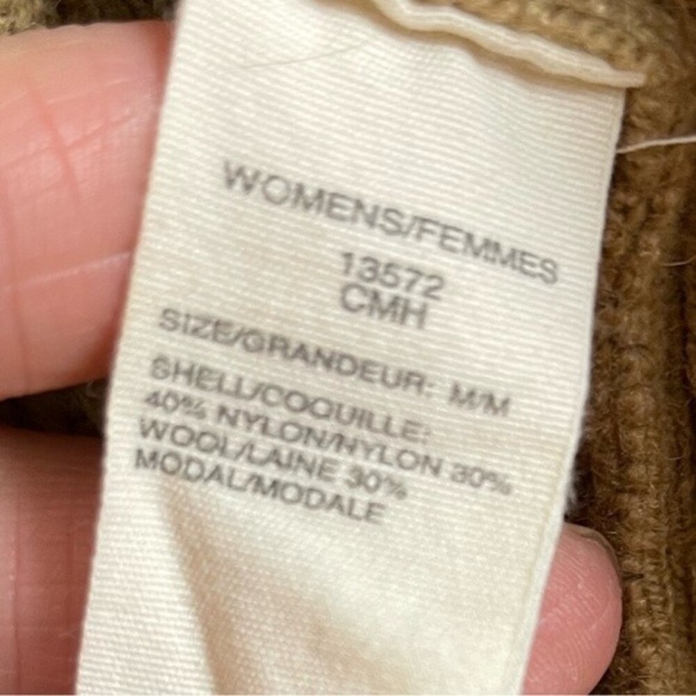 Woolrich Brown Wool Blend Open Front Draped Cardi… - image 5